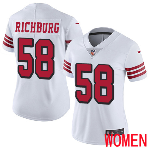 San Francisco 49ers Limited White Women Weston Richburg NFL Jersey #58 Rush Vapor Untouchable